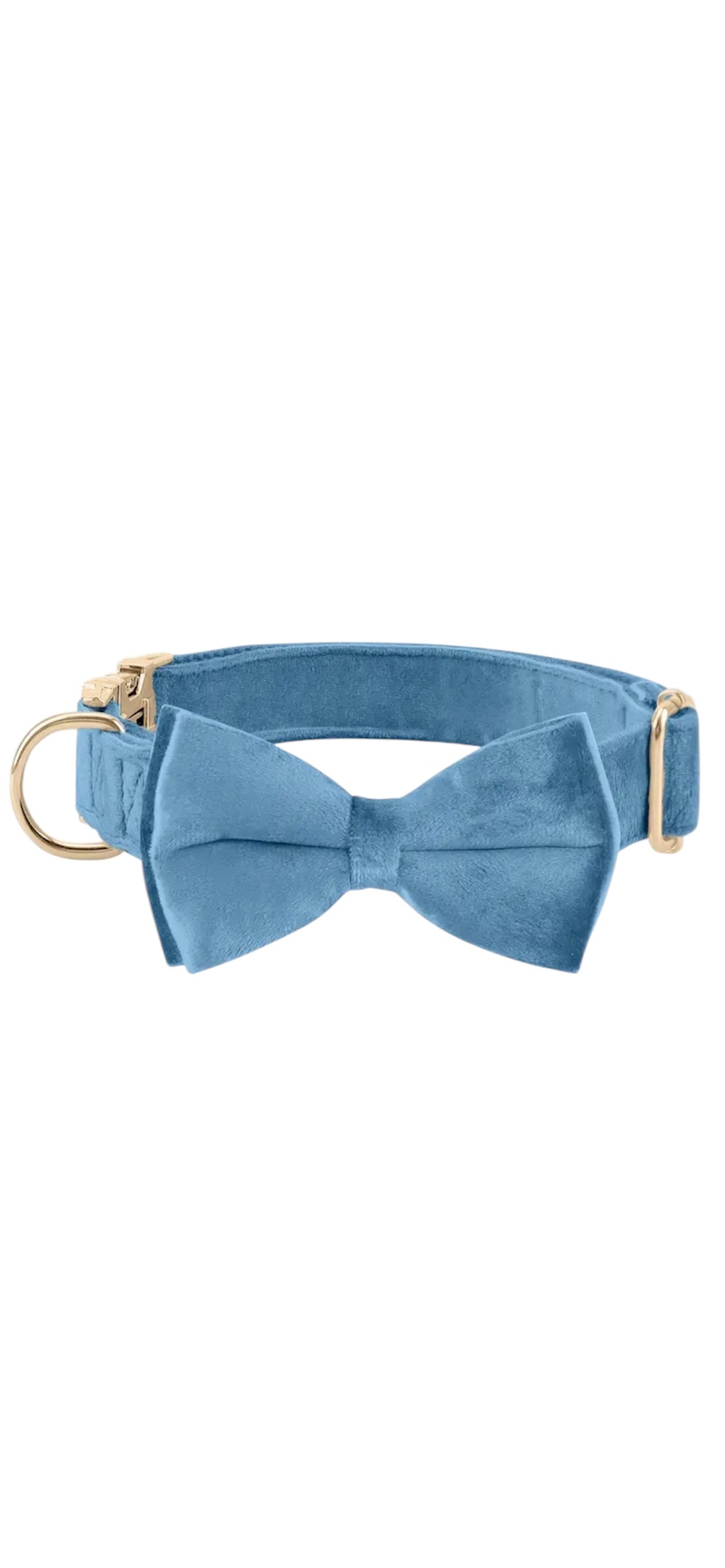 Velvet Collar & Bow Tie - Sky Blue