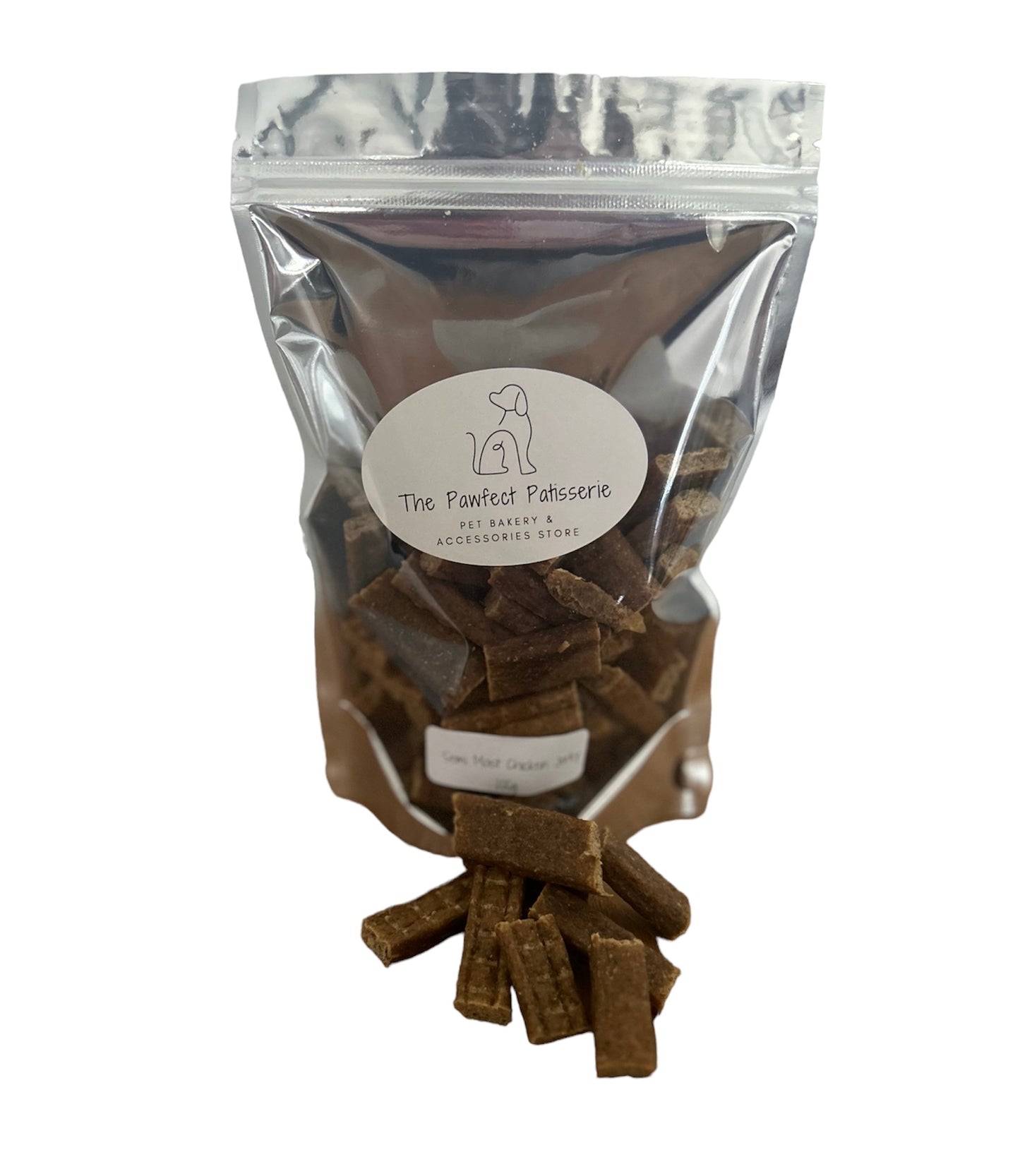 Semi moist chicken jerky. Australian pet treats