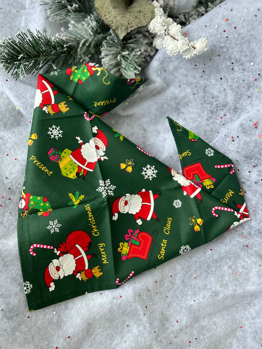 Christmas Bandana- Green - thepawfectpatisserie