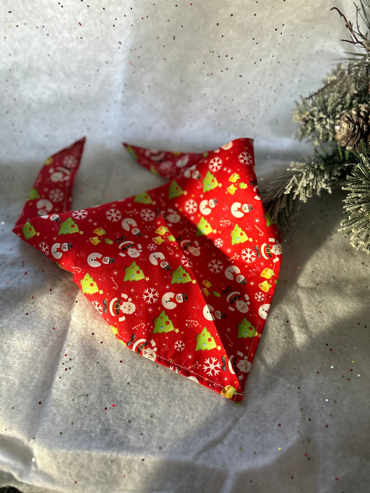 Santa and Snowman Bandana - thepawfectpatisserie