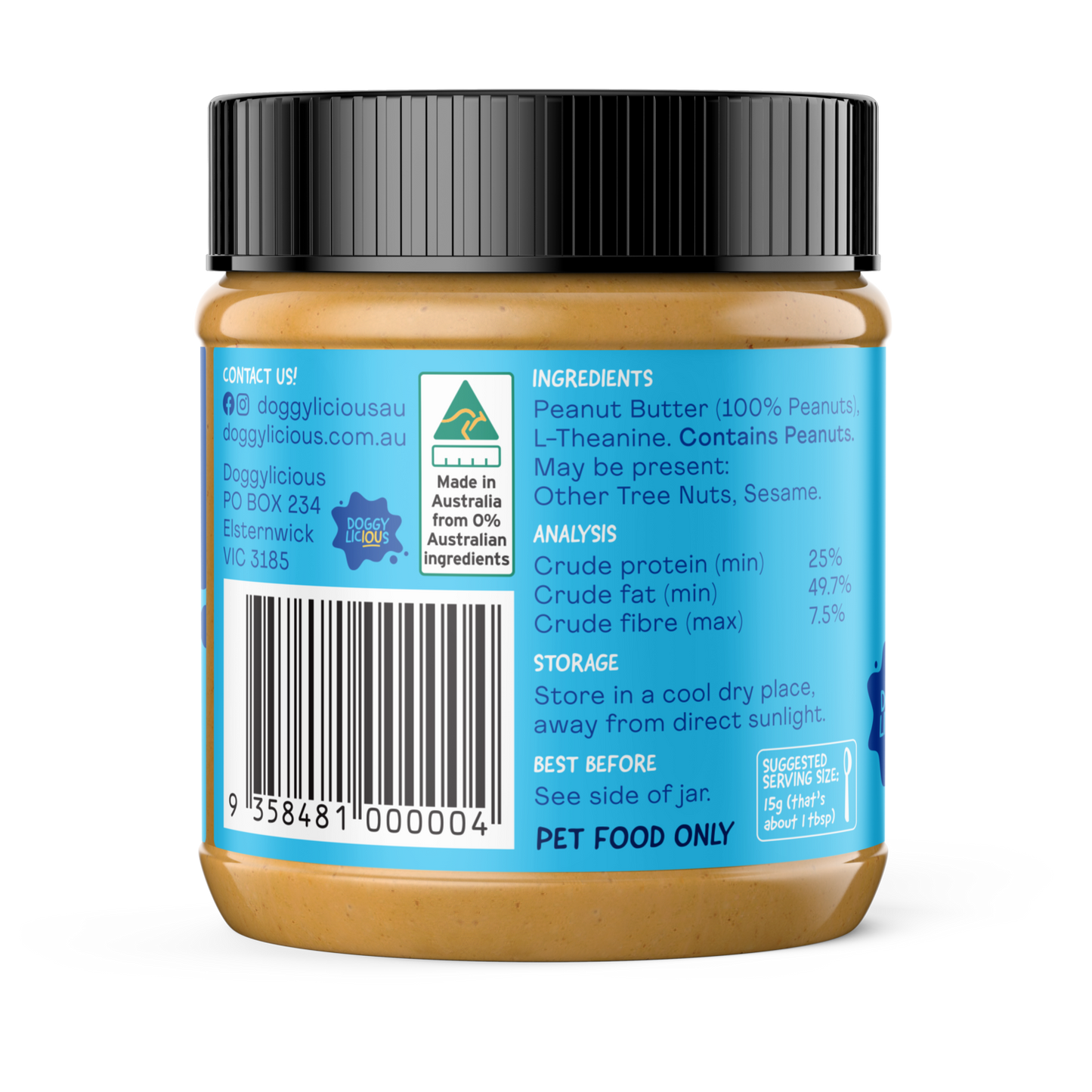 Doggylicious Peanut Butter Calming - The Pawfect Patisserie