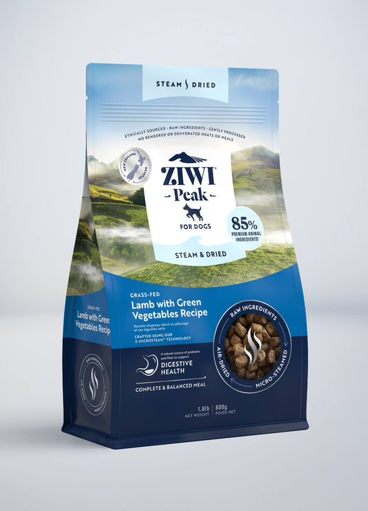 Ziwi Peak Steam & Air  Lamb with Green Vegetables Recipe 1.5kg