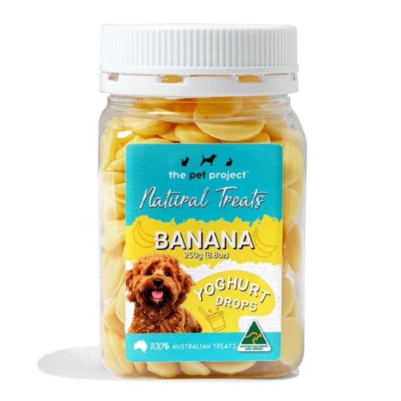 The Pet Project Banana Yoghurt Drops 250g - thepawfectpatisserie