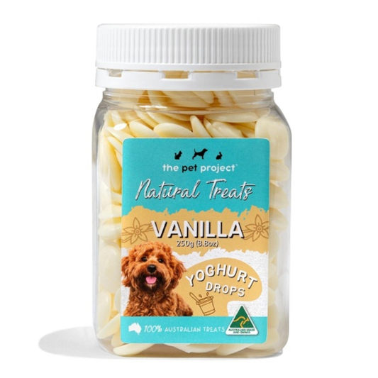 The Pet Project Vanilla Yoghurt Drops 250g - The Pawfect Patisserie