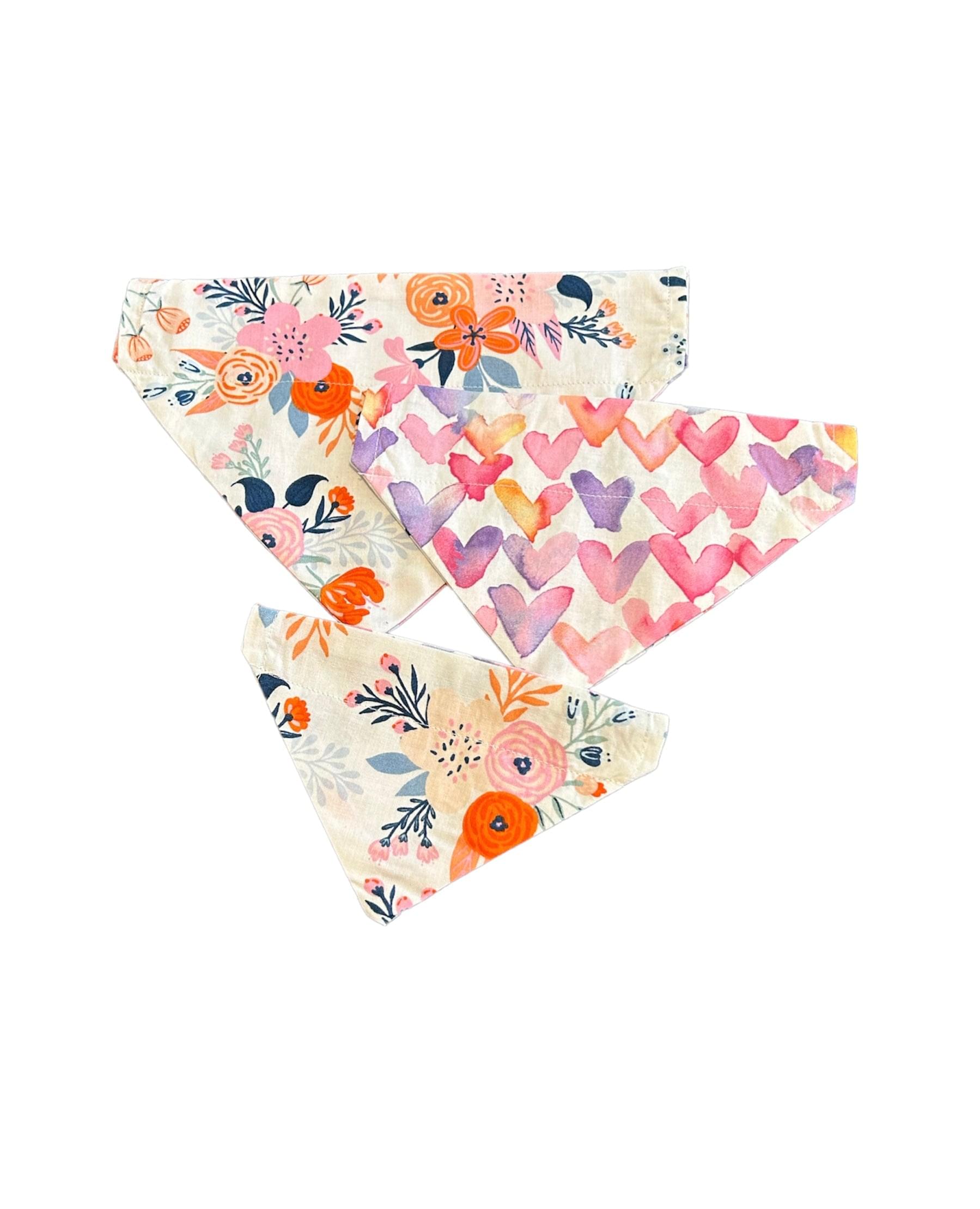 Floral Love Reversible Bandana - thepawfectpatisserie