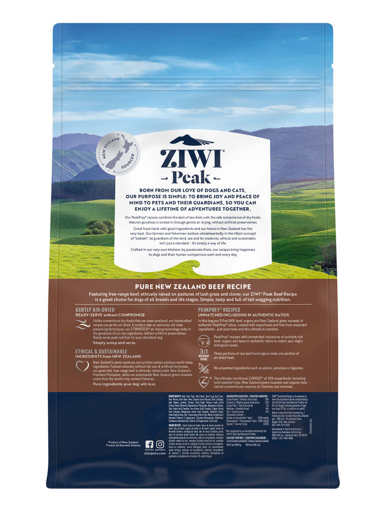 Ziwi Peak Air-Dried Beef Dog Food 1kg - thepawfectpatisserie